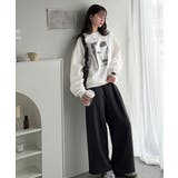 さりげない光沢感が目を惹く♪かすれボックス箔プリント裏起毛スウェット | Classical Elf | 詳細画像10