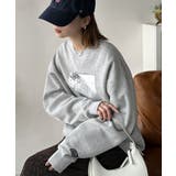 さりげない光沢感が目を惹く♪かすれボックス箔プリント裏起毛スウェット | Classical Elf | 詳細画像17