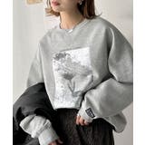 さりげない光沢感が目を惹く♪かすれボックス箔プリント裏起毛スウェット | Classical Elf | 詳細画像18