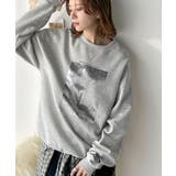 さりげない光沢感が目を惹く♪かすれボックス箔プリント裏起毛スウェット | Classical Elf | 詳細画像21