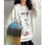 さりげない光沢感が目を惹く♪かすれボックス箔プリント裏起毛スウェット | Classical Elf | 詳細画像1