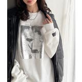 さりげない光沢感が目を惹く♪かすれボックス箔プリント裏起毛スウェット | Classical Elf | 詳細画像3