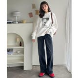 さりげない光沢感が目を惹く♪かすれボックス箔プリント裏起毛スウェット | Classical Elf | 詳細画像5