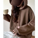 デイリーもお出かけも、ゆるっと可愛く決まる♪バック刺繍裏起毛パーカー | Classical Elf | 詳細画像13