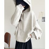 デイリーもお出かけも、ゆるっと可愛く決まる♪バック刺繍裏起毛パーカー | Classical Elf | 詳細画像21