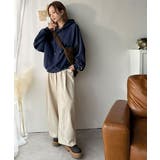 デイリーもお出かけも、ゆるっと可愛く決まる♪バック刺繍裏起毛パーカー | Classical Elf | 詳細画像30