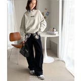 数量限定!シンプル刺繍で着回し力抜群♪フロントミニロゴ裏起毛スウェットトップス | Classical Elf | 詳細画像13