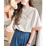 オートミール | 《JaVaジャバコラボ》大人の色魅せ、軽やかに映える。綿100% 胸刺繍入り 袖… | Classical Elf