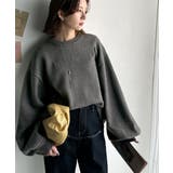 目を奪われるたっぷり袖。 ボリュームスリーブオーバーサイズニット | Classical Elf  | 詳細画像23 