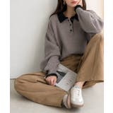 《JaVaジャバコラボ》たっぷりポロが可愛い。配色襟付きヘンリーオーバーサイズニ… | Classical Elf | 詳細画像38