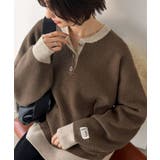 ブラウン | 《JaVaジャバコラボ》ふっくら、袖たっぽり。ワッフル編みヘンリーネックオーバー… | Classical Elf