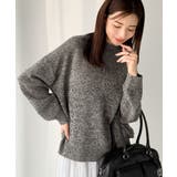 肌見せも着心地も、大人仕様。ルーズシルエットメッシュ編みニット | Classical Elf  | 詳細画像23 