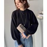 《JaVaジャバコラボ》こなれ感と快適さを両立◎サムホール付き袖リブ配色スウェッ… | Classical Elf  | 詳細画像6 