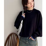 《JaVaジャバコラボ》こなれ感と快適さを両立◎サムホール付き袖リブ配色スウェッ… | Classical Elf  | 詳細画像9 