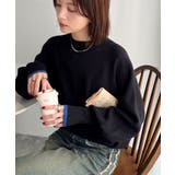 《JaVaジャバコラボ》こなれ感と快適さを両立◎サムホール付き袖リブ配色スウェッ… | Classical Elf  | 詳細画像10 