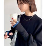 《JaVaジャバコラボ》こなれ感と快適さを両立◎サムホール付き袖リブ配色スウェッ… | Classical Elf  | 詳細画像13 