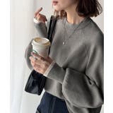 《JaVaジャバコラボ》こなれ感と快適さを両立◎サムホール付き袖リブ配色スウェッ… | Classical Elf  | 詳細画像17 