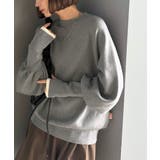 《JaVaジャバコラボ》こなれ感と快適さを両立◎サムホール付き袖リブ配色スウェッ… | Classical Elf  | 詳細画像25 