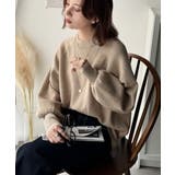 《JaVaジャバコラボ》こなれ感と快適さを両立◎サムホール付き袖リブ配色スウェッ… | Classical Elf  | 詳細画像27 