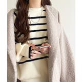 《JaVaジャバコラボ》こなれ感と快適さを両立◎サムホール付き袖リブ配色スウェッ… | Classical Elf  | 詳細画像40 