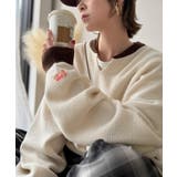 アイボリー | 《JaVaジャバコラボ》ざっくり×配色が旬顔。配色スキッパーオーバーサイズ鹿の子… | Classical Elf 