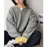 杢グレー | 《JaVaジャバコラボ》ざっくり×配色が旬顔。配色スキッパーオーバーサイズ鹿の子… | Classical Elf 