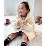 アイボリー | キッズフェイクダウンショート丈フード付き無地ジップアップブルゾン | Classical Elf kids