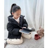 キッズフェイクダウンショート丈フード付き無地ジップアップブルゾン | Classical Elf kids | 詳細画像2 
