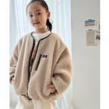 ベージュ×カーキブラウン | キッズ リバーシブルジップアップジャケット ブルゾン | Classical Elf kids