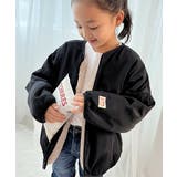 ベージュ×ブラック | キッズ リバーシブルジップアップジャケット ブルゾン | Classical Elf kids