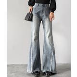 とにかく美脚!サイドフリンジ使いヴィンテージ風デニムフレアパンツ | Classical Elf | 詳細画像34