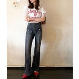 【mily bilet】脚、盛れすぎ注意！ポケットデザインストレッチフレアデニム | Classical Elf  | 詳細画像7 