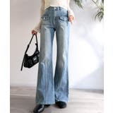 【mily bilet】脚、盛れすぎ注意！ポケットデザインストレッチフレアデニム | Classical Elf  | 詳細画像25 