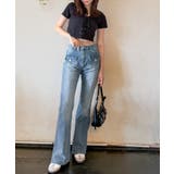 【mily bilet】脚、盛れすぎ注意！ポケットデザインストレッチフレアデニム | Classical Elf  | 詳細画像29 