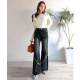 【mily bilet】ヴィンテージライクな脚盛れデニム♪ウエスタンライクフリン… | Classical Elf  | 詳細画像3 