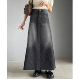 ブラック | 【mily bilet】上品なAライン。ビジューストーン付きフレアスカート | Classical Elf 