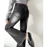 ブラック | 【mily bilet】きゅんと恋する後ろ姿。バックリボン美脚ストレッチフレアデ… | Classical Elf 