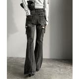 甘すぎないスリットで肌魅せ美脚。ウエストピコレースカットアウトリボン使いデニムパ… | Classical Elf  | 詳細画像10 