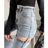 甘すぎないスリットで肌魅せ美脚。ウエストピコレースカットアウトリボン使いデニムパ… | Classical Elf  | 詳細画像22 