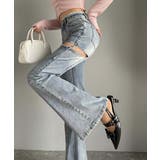 甘すぎないスリットで肌魅せ美脚。ウエストピコレースカットアウトリボン使いデニムパ… | Classical Elf  | 詳細画像26 