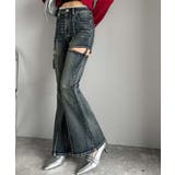 甘すぎないスリットで肌魅せ美脚。ウエストピコレースカットアウトリボン使いデニムパ… | Classical Elf  | 詳細画像29 