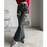 甘すぎないスリットで肌魅せ美脚。ウエストピコレースカットアウトリボン使いデニムパ… | Classical Elf  | 詳細画像30 