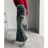 甘すぎないスリットで肌魅せ美脚。ウエストピコレースカットアウトリボン使いデニムパ… | Classical Elf  | 詳細画像32 