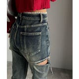 甘すぎないスリットで肌魅せ美脚。ウエストピコレースカットアウトリボン使いデニムパ… | Classical Elf  | 詳細画像34 