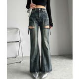 甘すぎないスリットで肌魅せ美脚。ウエストピコレースカットアウトリボン使いデニムパ… | Classical Elf  | 詳細画像36 