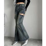 甘すぎないスリットで肌魅せ美脚。ウエストピコレースカットアウトリボン使いデニムパ… | Classical Elf  | 詳細画像37 