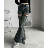 甘すぎないスリットで肌魅せ美脚。ウエストピコレースカットアウトリボン使いデニムパ… | Classical Elf  | 詳細画像38 