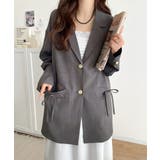 軽やかで大人可愛い。リネンライクリボンストラップ付きテーラージャケット | Classical Elf  | 詳細画像8