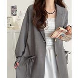 軽やかで大人可愛い。リネンライクリボンストラップ付きテーラージャケット | Classical Elf  | 詳細画像9