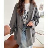 軽やかで大人可愛い。リネンライクリボンストラップ付きテーラージャケット | Classical Elf  | 詳細画像10